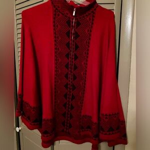 Beautiful Wool Poncho/ Cape